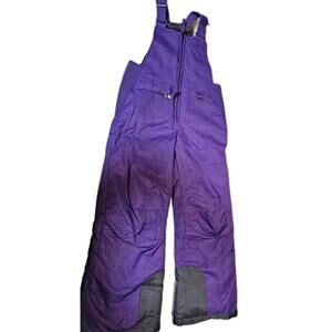 Girls Arctix Snow Bibs, XS (4/5), Purple, Stretch Waist, Zip